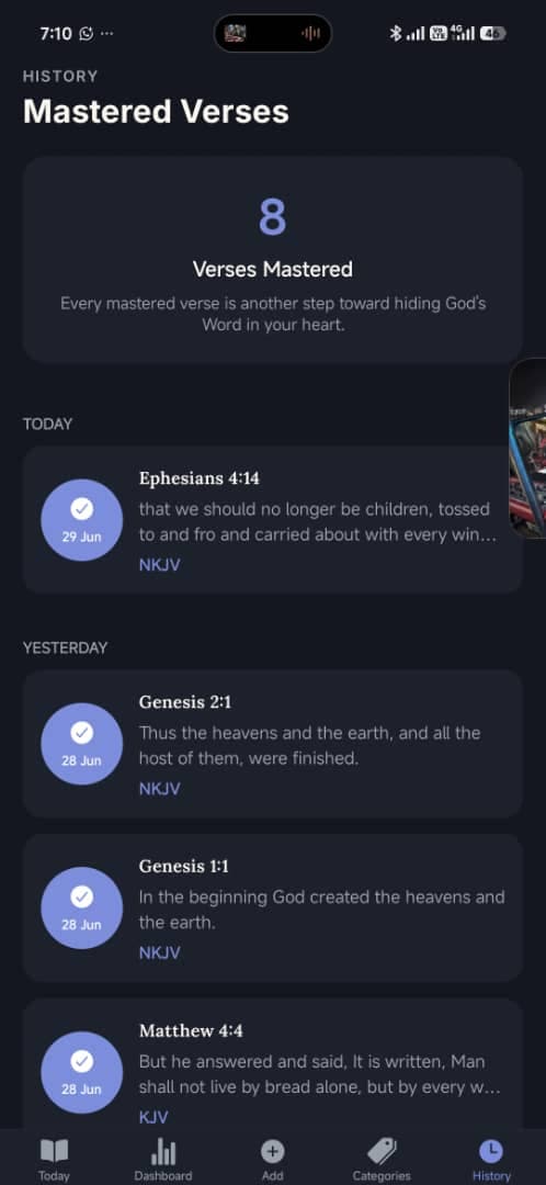Scripture Memory App